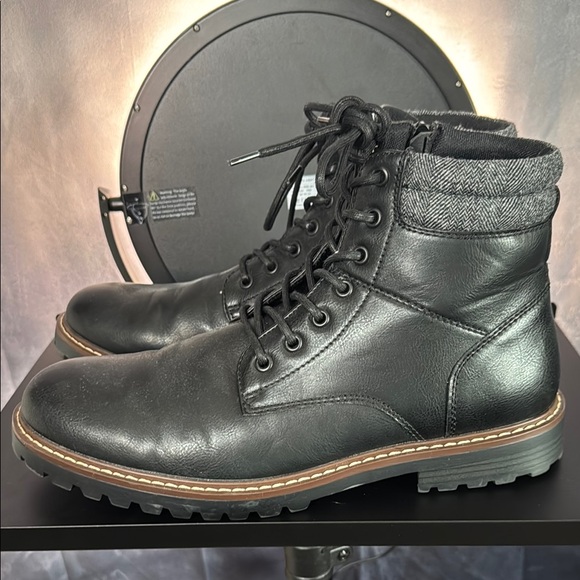 Sonoma Men's Black Leather Boots 11.5 - Picture 3 of 9